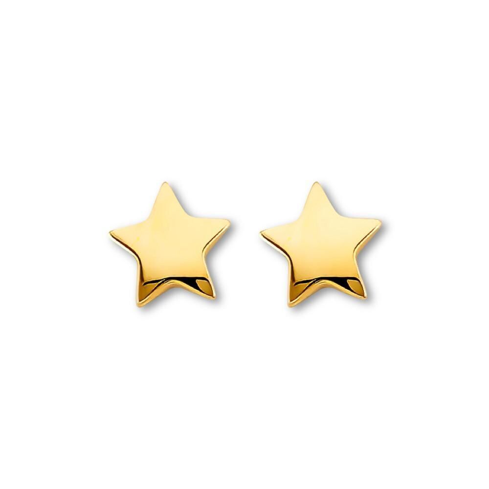 14K Gold Star Stud Earrings | Celestial Earrings for Her By Tehrani Jewelry
